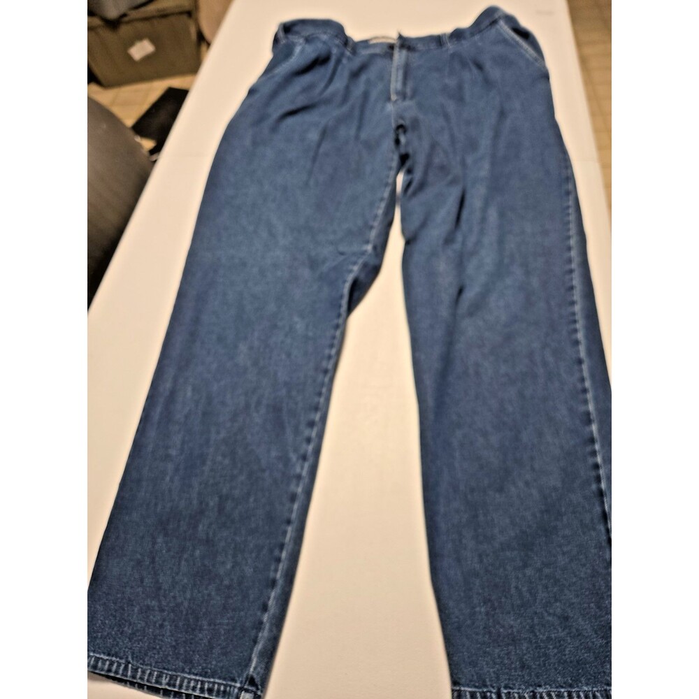 Bugle Boy Vintage Pleated Relaxed Jeans Blue Denim Mens 40 x 32 VGC